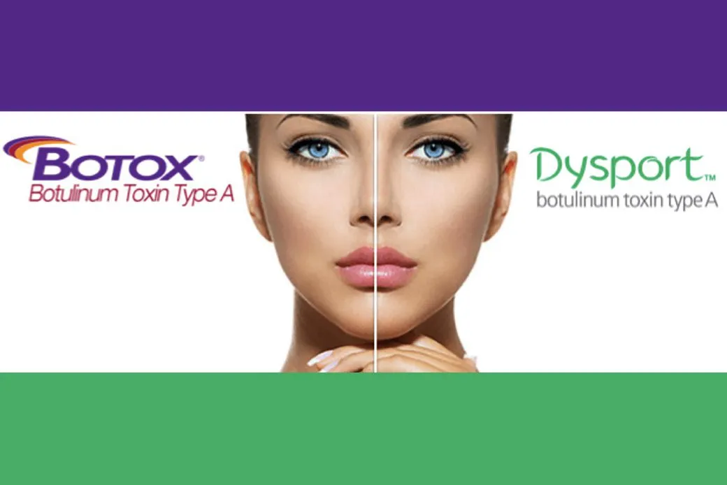 Botox Dysport split screen