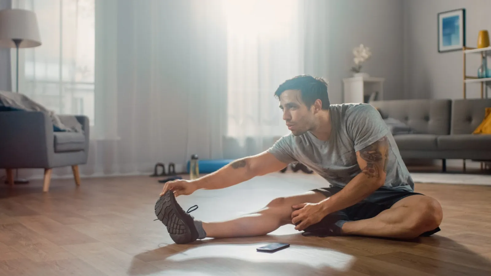 man at gym after receiving testosterone treatment in scottsdale